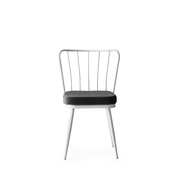 Set di 2 sedie da pranzo in velluto Yildiz 229 Grigio (2)