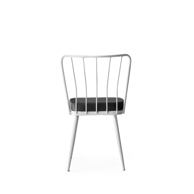 Set di 2 sedie da pranzo in velluto Yildiz 229 Grigio (3)