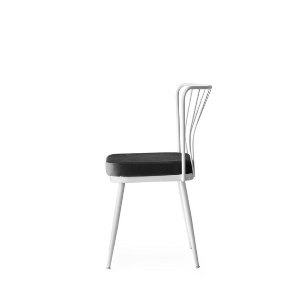 Set di 2 sedie da pranzo in velluto Yildiz 229 Grigio (4)