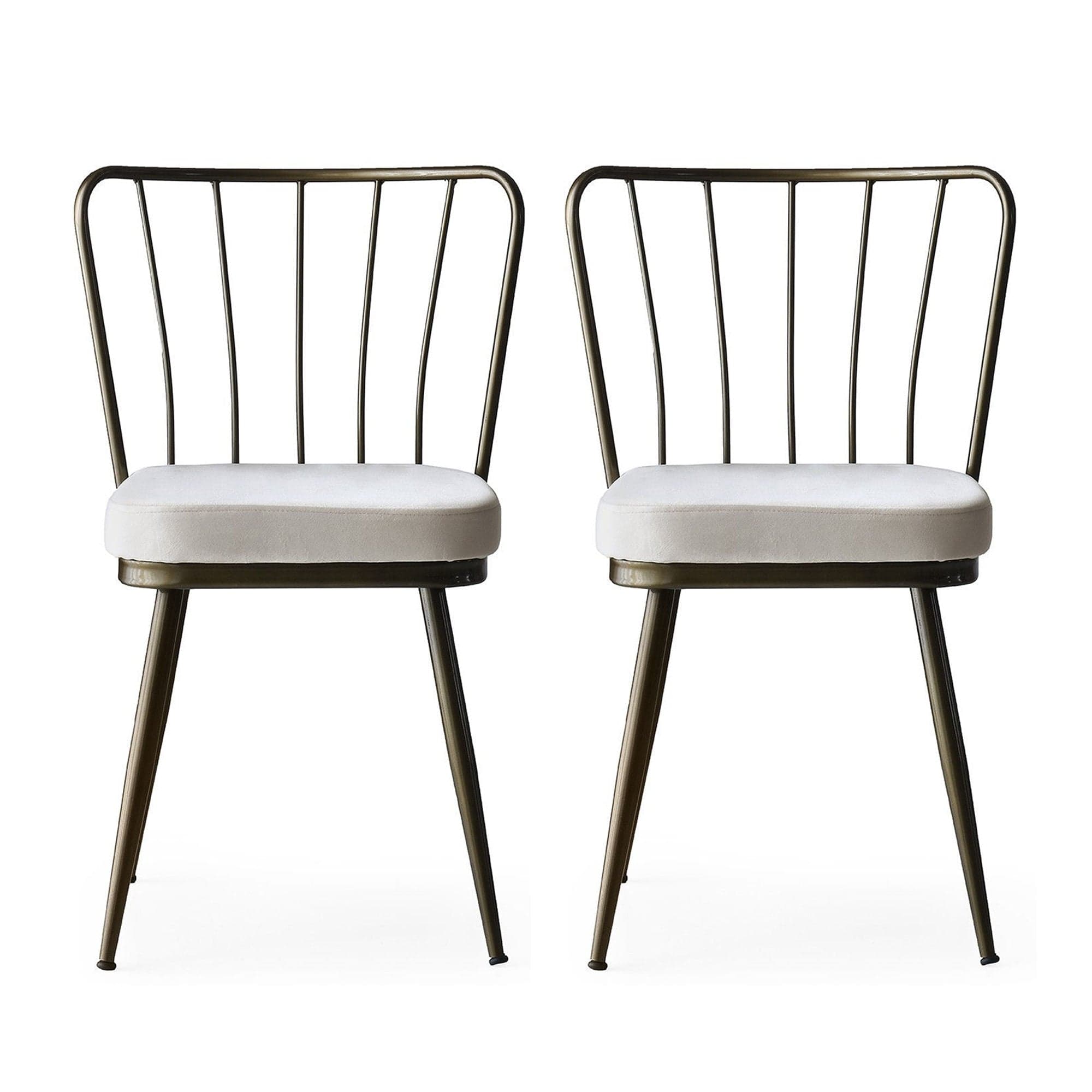 Set di 2 sedie da pranzo in velluto Yildiz 984 Grigio