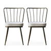 Set di 2 sedie da pranzo in velluto Yildiz 984 Grigio