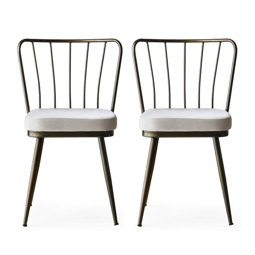 Set di 2 sedie da pranzo in velluto Yildiz 984 Grigio