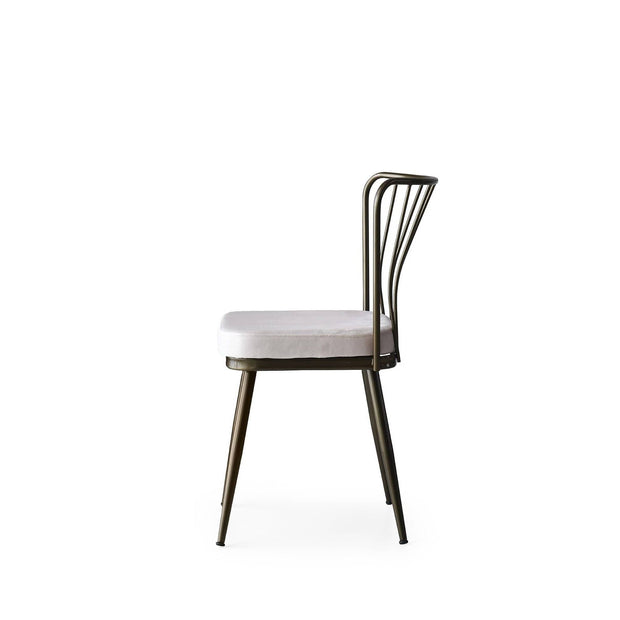 Set di 2 sedie da pranzo in velluto Yildiz 984 Grigio (4)
