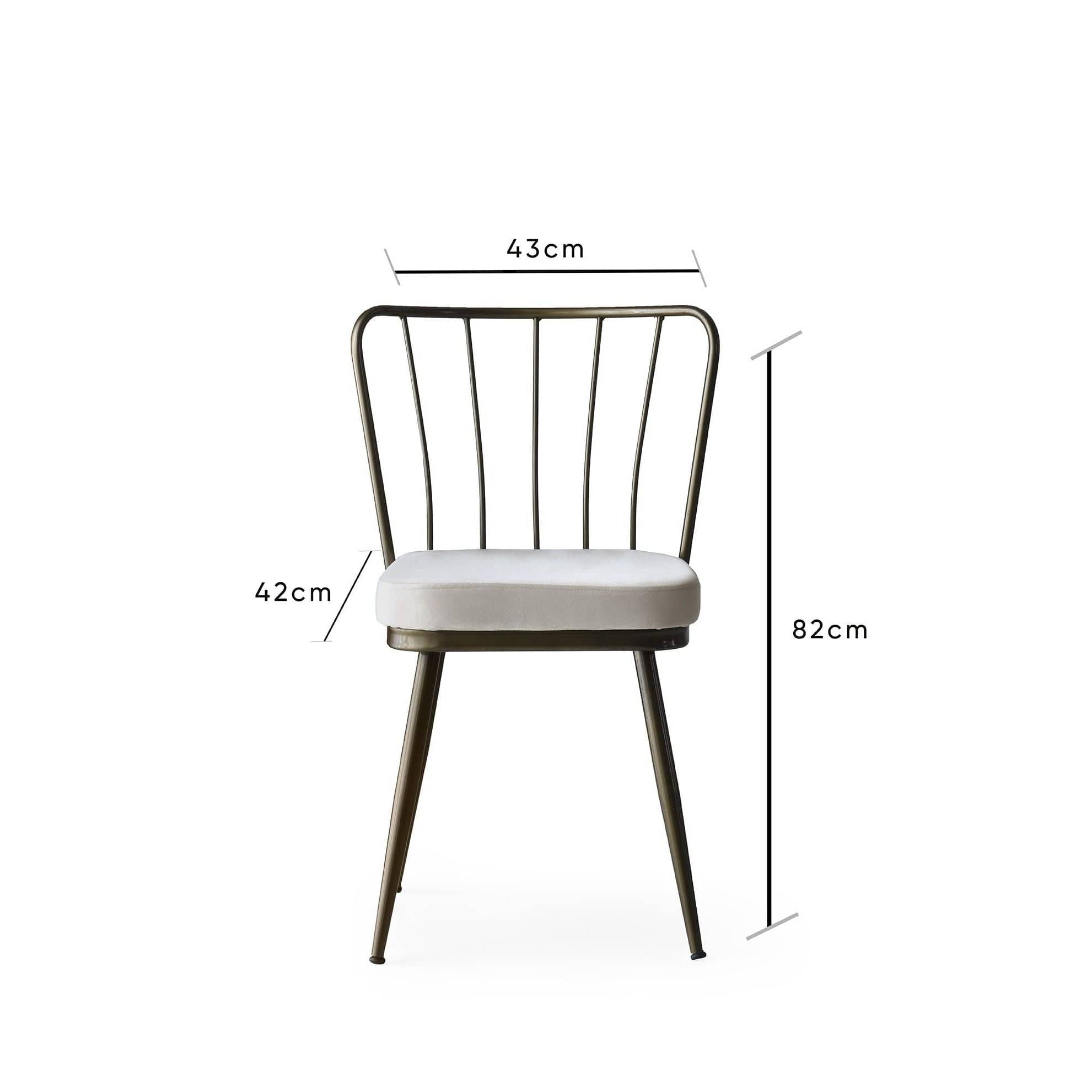 Set di 2 sedie da pranzo in velluto Yildiz 984 Grigio (6)