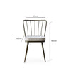 Set di 2 sedie da pranzo in velluto Yildiz 984 Grigio (6)
