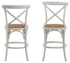 Set di 2 sgabelli da bar in legno Eileen Bianco (2)
