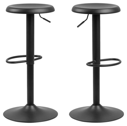 Set di 2 sgabelli da bar in metallo Finch Nero