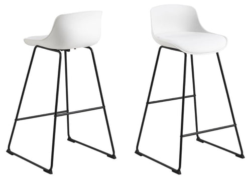 Set di 2 sgabelli da bar in plastica Tina Bianco