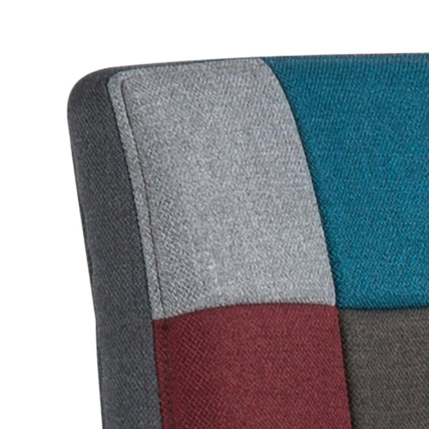 Set di 2 sgabelli da bar in tessuto Sylvia Patchwork Multicolore (5)