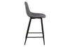 Set di 2 sgabelli da bar in tessuto Wilma Grigio (2)
