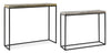 Set di 2 Tavoli Consolle Amira Antique Oro