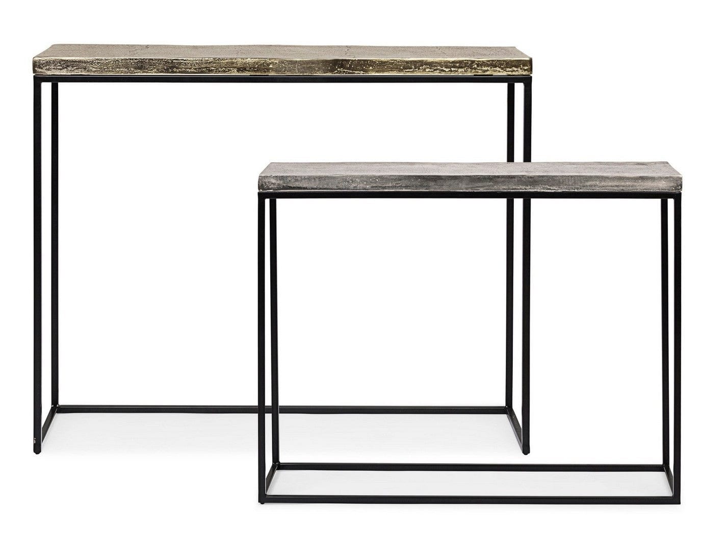 Set di 2 Tavoli Consolle Amira Antique Oro (1)