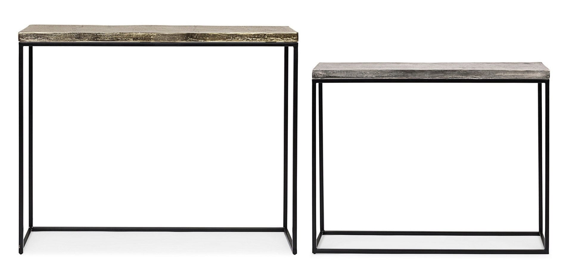Set di 2 Tavoli Consolle Amira Antique Oro (2)