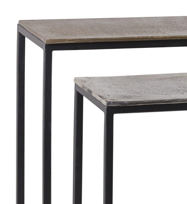 Set di 2 Tavoli Consolle Antique Ottone (3)