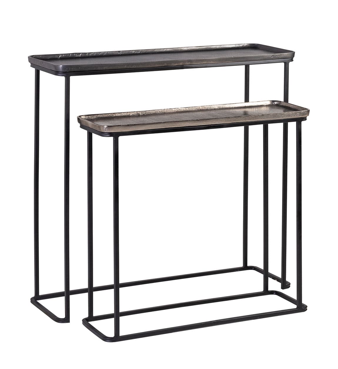 Set di 2 Tavoli Consolle Antique Ottone
