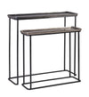 Set di 2 Tavoli Consolle Antique Ottone