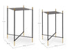 Set di 2 tavolini Anisha Square Nero (3)
