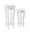 Set di 2 tavolini Blanc Bianco