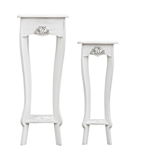 Set di 2 tavolini Blanc Bianco (1)
