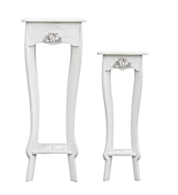 Set di 2 tavolini Blanc Bianco (1)