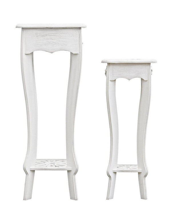 Set di 2 tavolini Blanc Bianco (2)