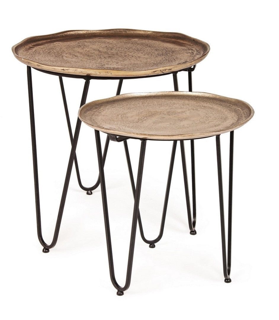 Set di 2 tavolini da caffè Amira I Round Oro