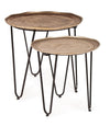 Set di 2 tavolini da caffè Amira I Round Oro