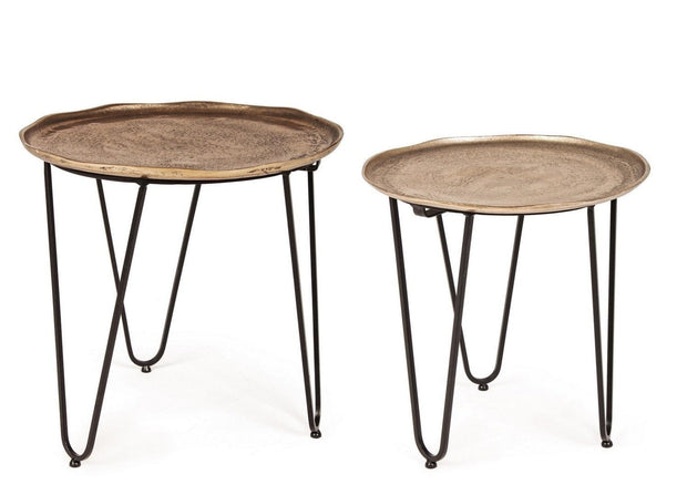 Set di 2 tavolini da caffè Amira I Round Oro (1)