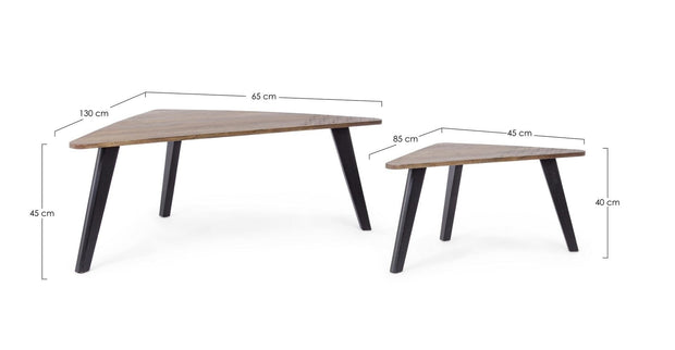 Set di 2 tavolini da caffè Emira Naturale (9)