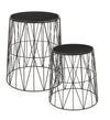 Set di 2 tavolini da caffè Farah Nero