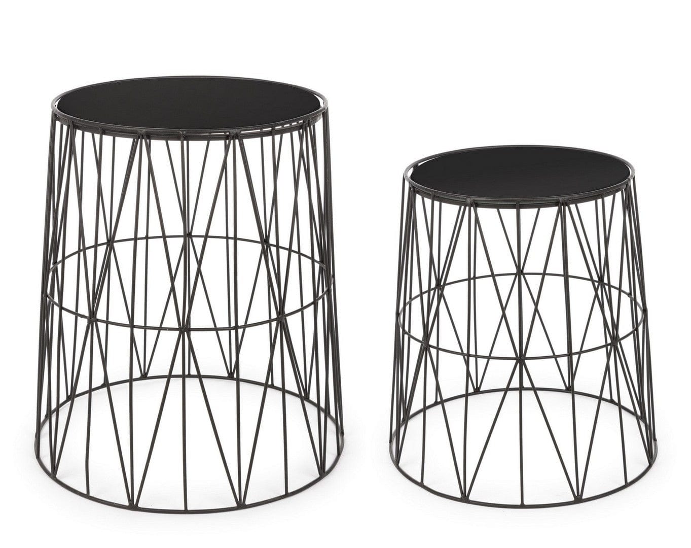 Set di 2 tavolini da caffè Farah Nero (2)