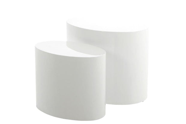 Set di 2 tavolini da caffè Mice Bianco