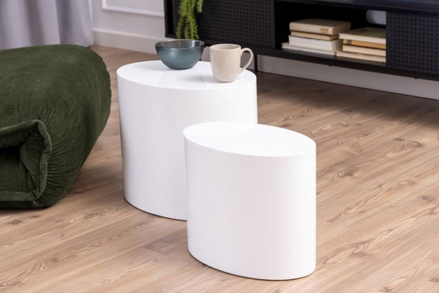 Set di 2 tavolini da caffè Mice Bianco (2)