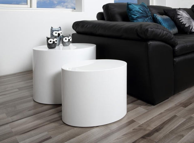 Set di 2 tavolini da caffè Mice Bianco (3)