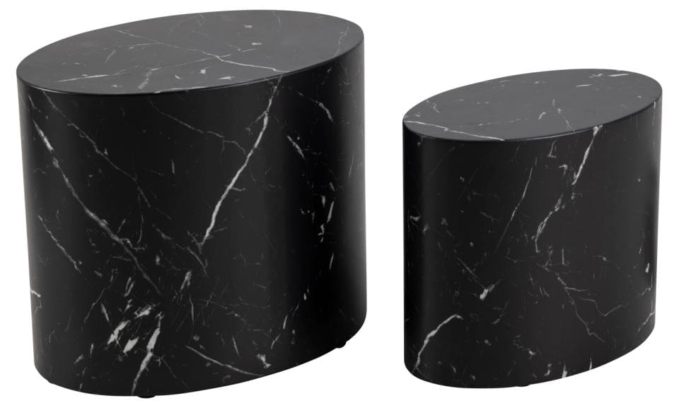 Set di 2 tavolini da caffè Mice Nero