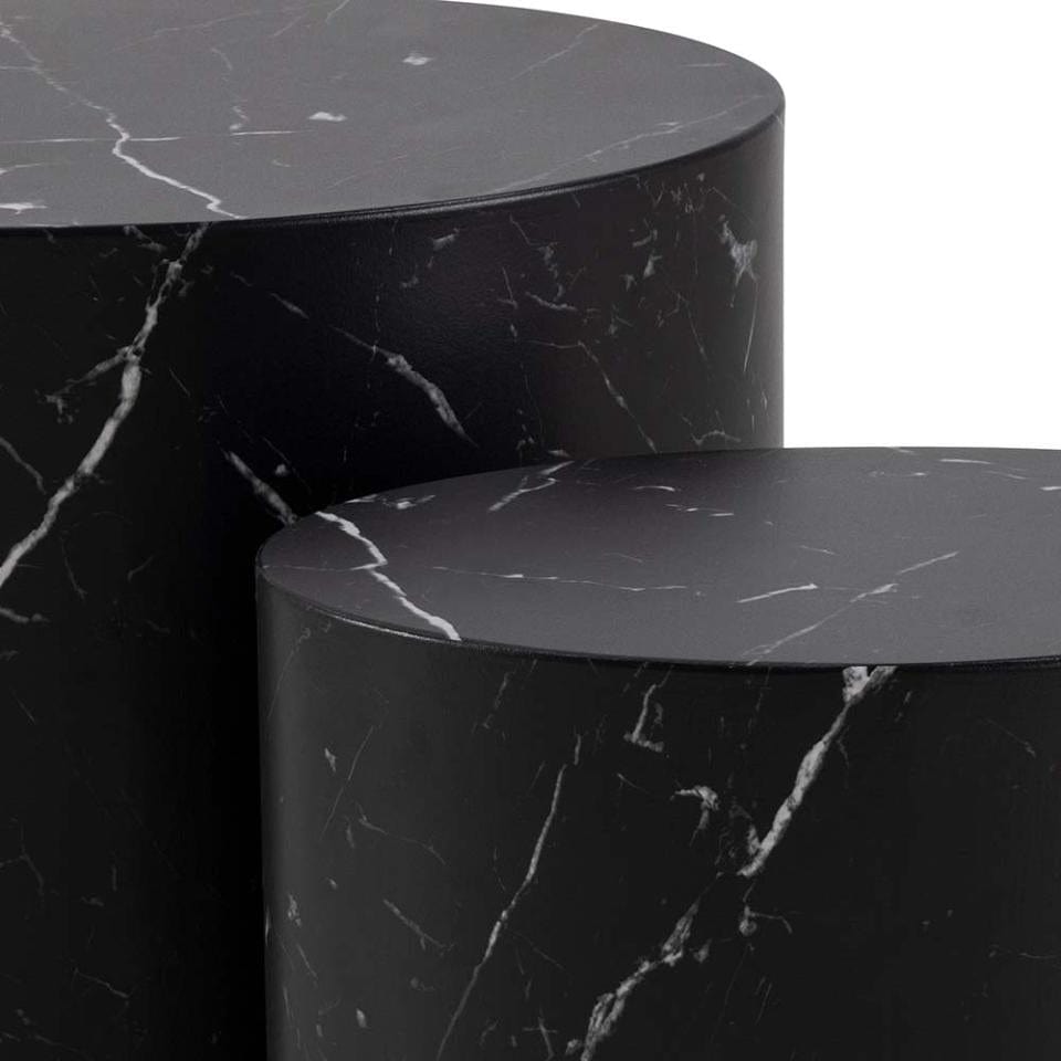 Set di 2 tavolini da caffè Mice Nero (4)