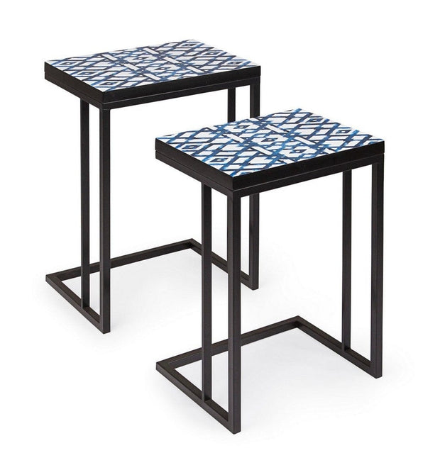 Set di 2 tavolini da caffè Neapolis A Blu