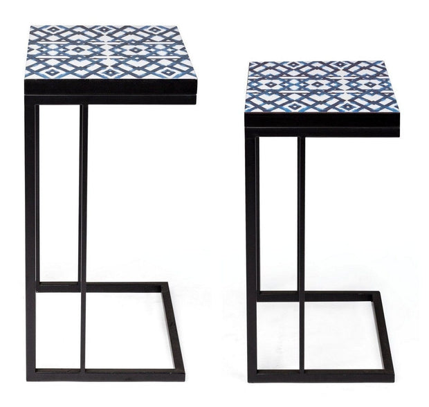 Set di 2 tavolini da caffè Neapolis A Blu (3)