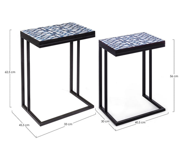 Set di 2 tavolini da caffè Neapolis A Blu (5)