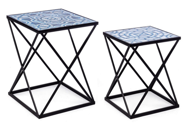 Set di 2 tavolini da caffè Neapolis Blu