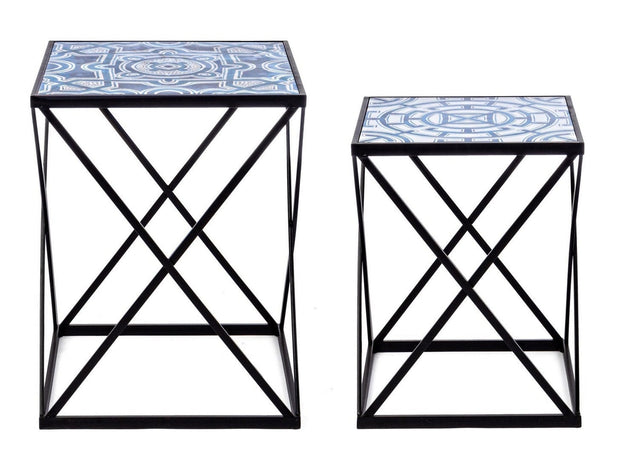 Set di 2 tavolini da caffè Neapolis Blu (2)