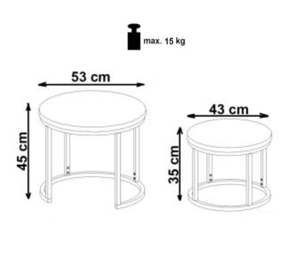 Set di 2 tavolini da caffè Ovidio Quercia (1)