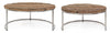 Set di 2 tavolini da caffè Rafter Low Naturale (6)