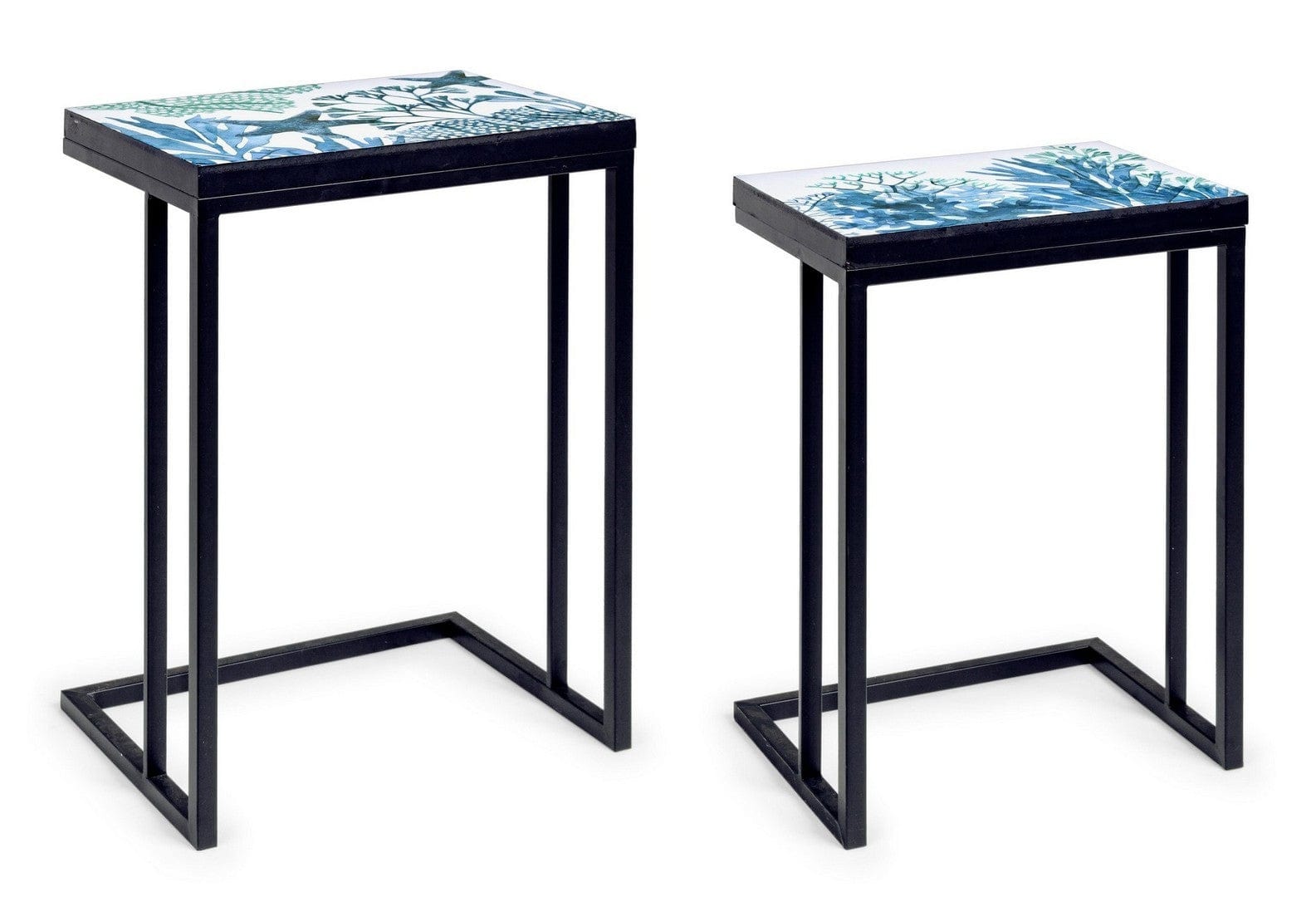 Set di 2 tavolini da caffè Reef A Multicolore (1)