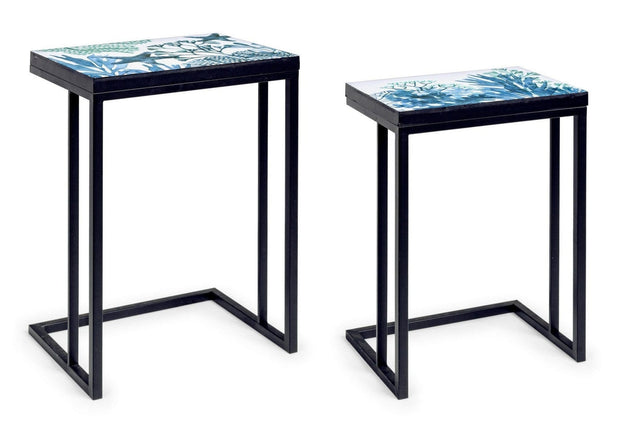 Set di 2 tavolini da caffè Reef A Multicolore (1)