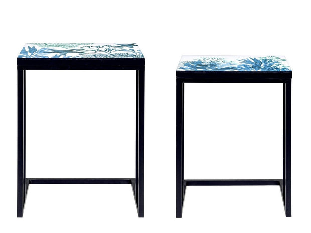 Set di 2 tavolini da caffè Reef A Multicolore (2)