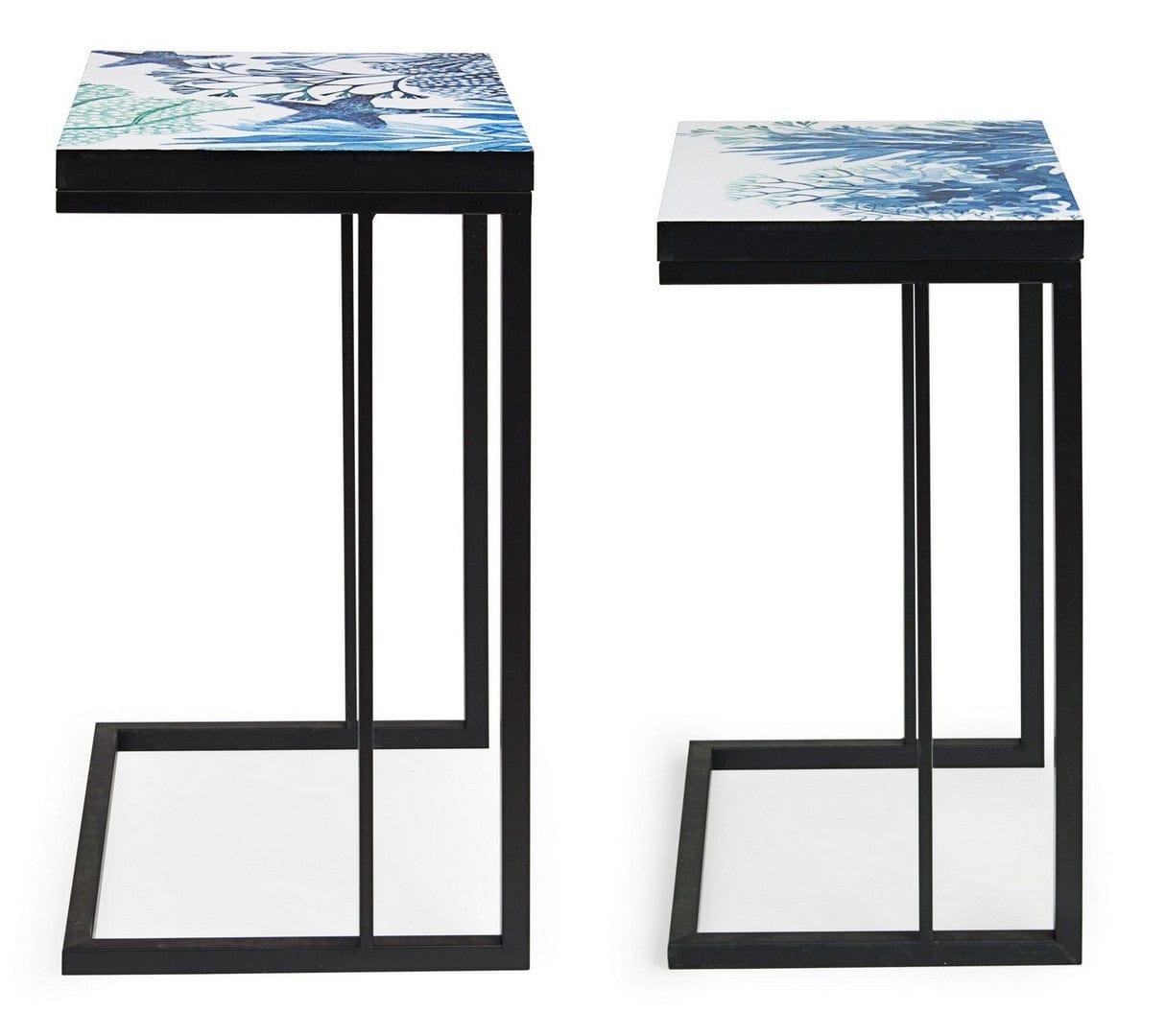 Set di 2 tavolini da caffè Reef A Multicolore (4)