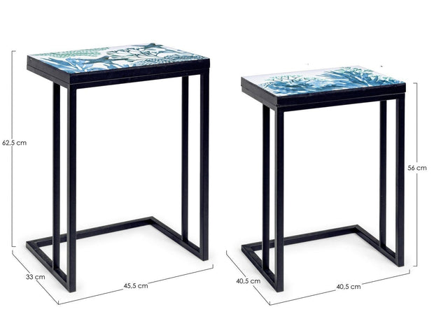Set di 2 tavolini da caffè Reef A Multicolore (8)
