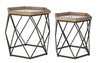Set di 2 tavolini da caffè Smith A Hexagonal Trasparente