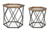 Set di 2 tavolini da caffè Smith A Hexagonal Trasparente (2)